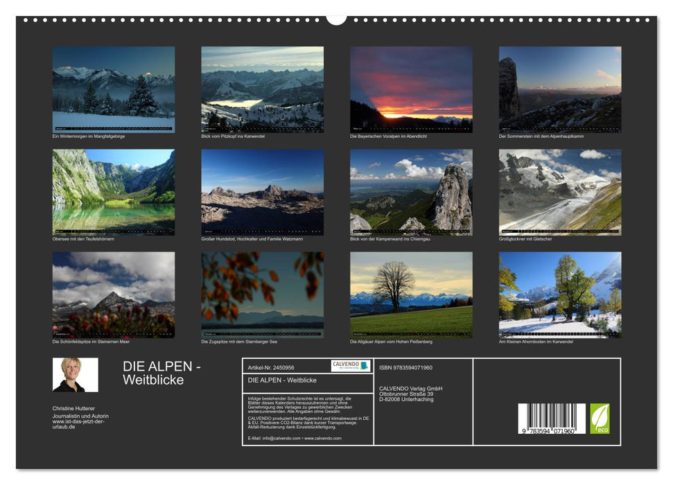 DIE ALPEN - Weitblicke (CALVENDO Premium Wandkalender 2027)