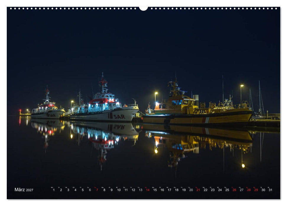 Nachts in Wilhelmshaven Edition mit maritimen Motiven (CALVENDO Wandkalender 2027)
