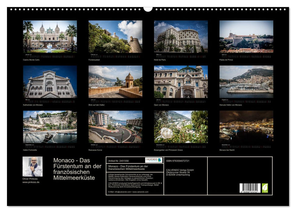 Monaco - Das Fürstentum an der französischen Mittelmeerküste (CALVENDO Wandkalender 2027)