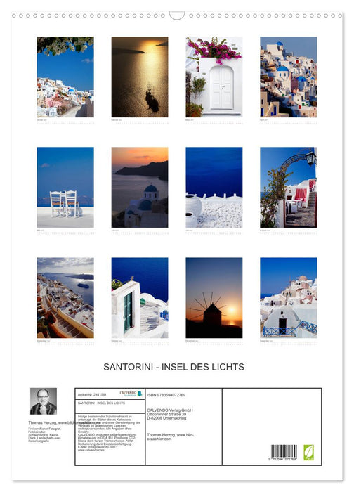 SANTORINI - INSEL DES LICHTS (CALVENDO Wandkalender 2027)