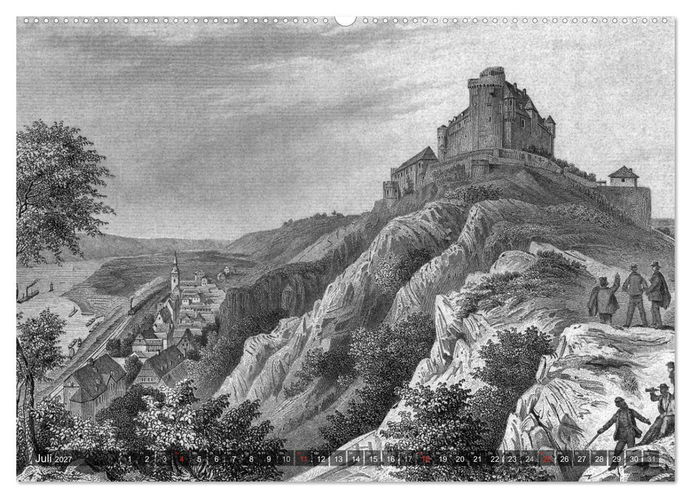 Der Rhein in alten Stichen (CALVENDO Premium Wandkalender 2027)