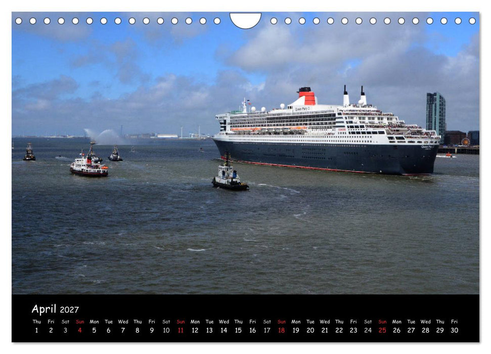 Cruise ships around the world (CALVENDO Monthly Calendar 2027)