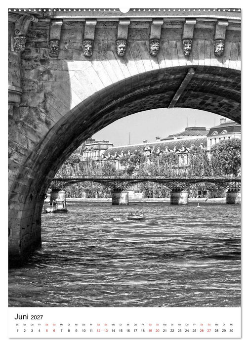 Paris schwarz weiß 2027 (CALVENDO Wandkalender 2027)