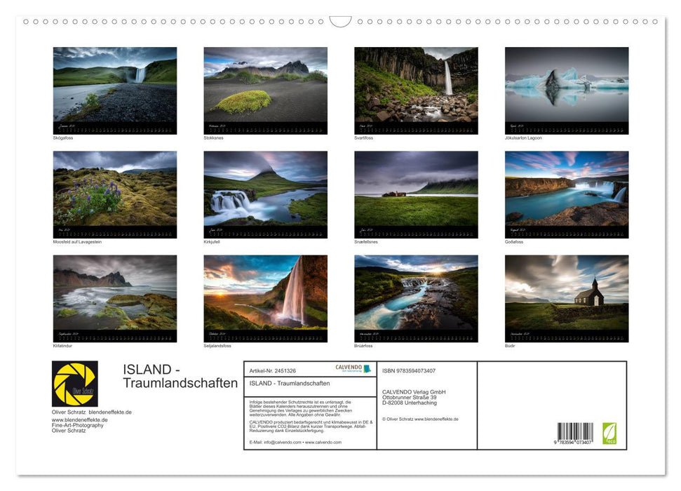 ISLAND - Traumlandschaften (CALVENDO Wandkalender 2027)