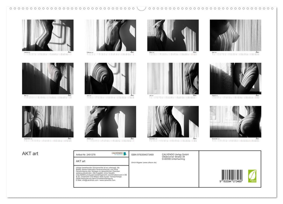 AKT art (CALVENDO Premium Wandkalender 2027)