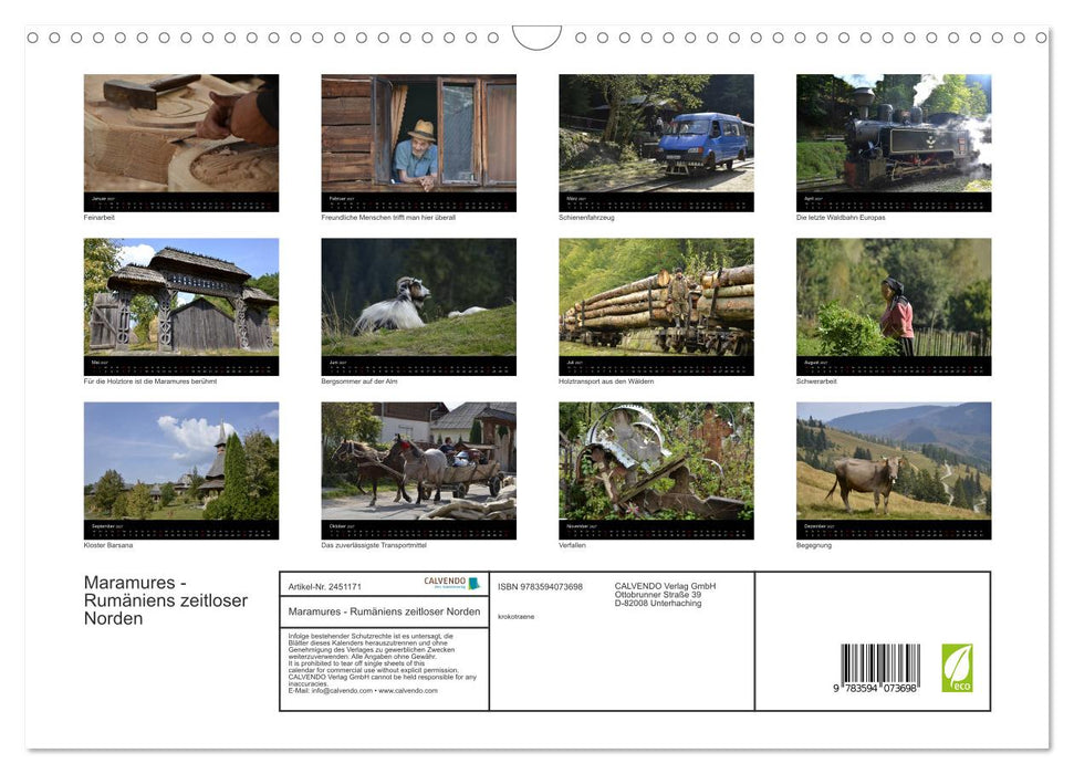 Maramures - Rumäniens zeitloser Norden (CALVENDO Wandkalender 2027)