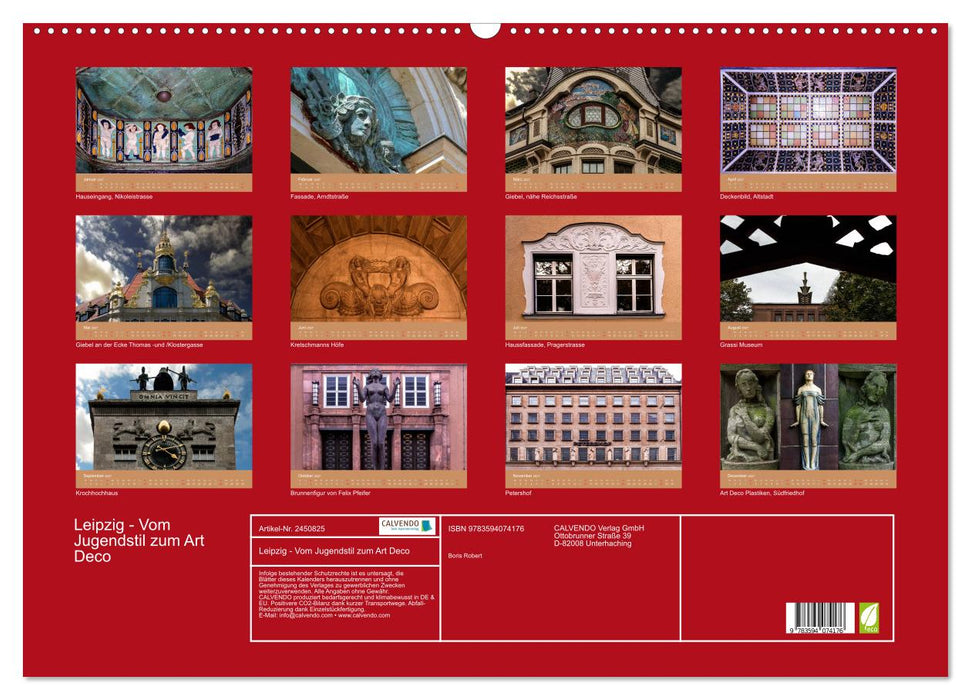 Leipzig - Vom Jugendstil zum Art Deco (CALVENDO Wandkalender 2027)