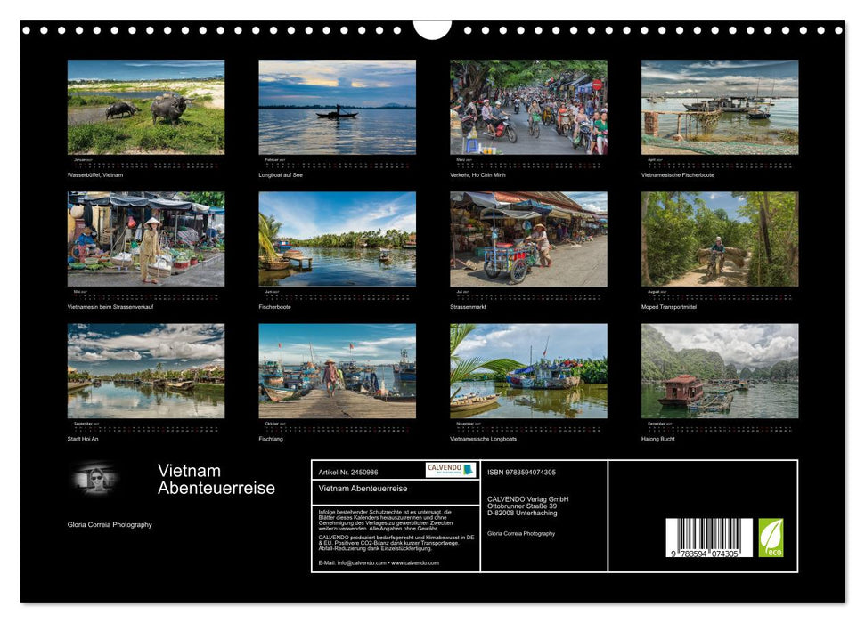 Vietnam Abenteuerreise (CALVENDO Wandkalender 2027)