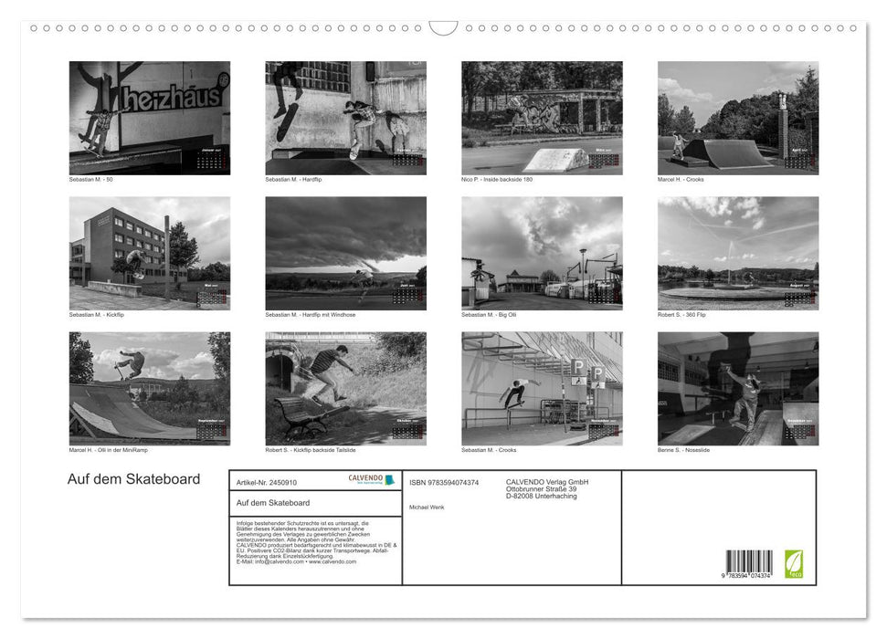 Auf dem Skateboard (CALVENDO Wandkalender 2027)