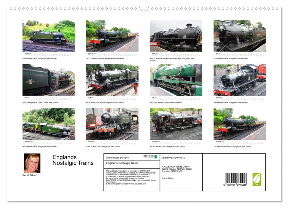 Englands Nostalgic Trains (CALVENDO Premium-Calendar 2027)