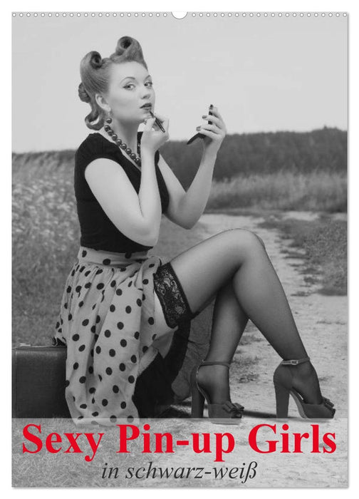 Sexy Pin-up Girls in schwarz-weiß (CALVENDO Wandkalender 2027)