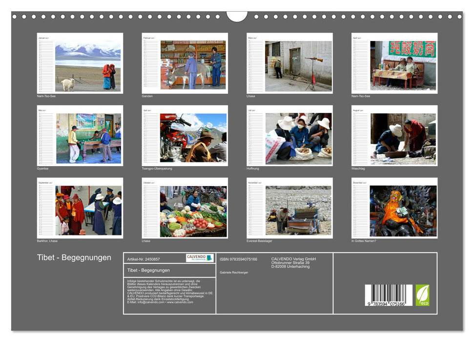 Tibet - Begegnungen (CALVENDO Wandkalender 2027)