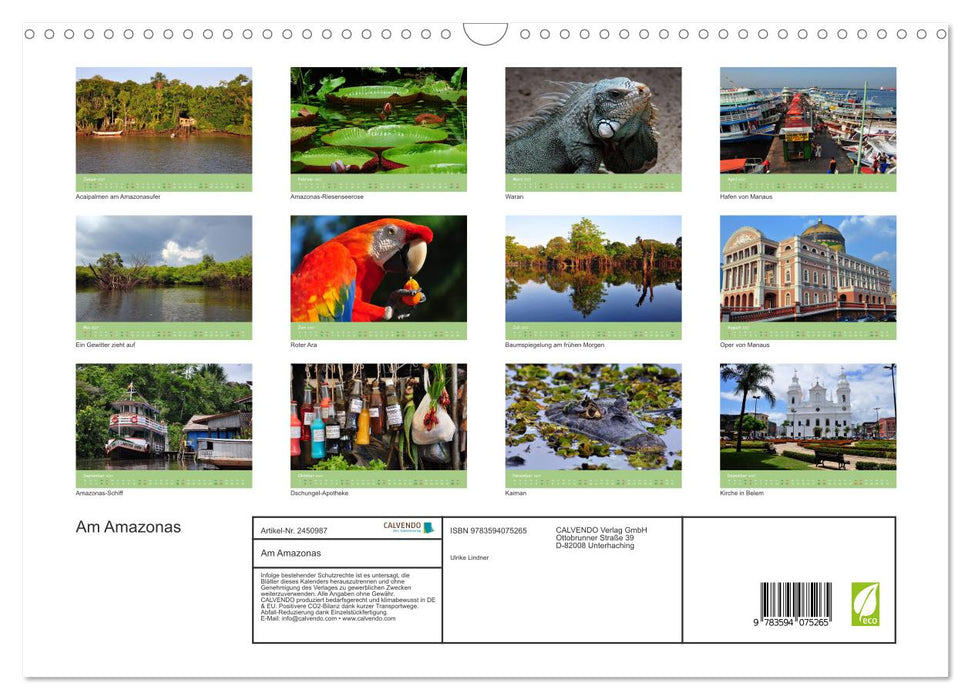 Am Amazonas (CALVENDO Wandkalender 2027)