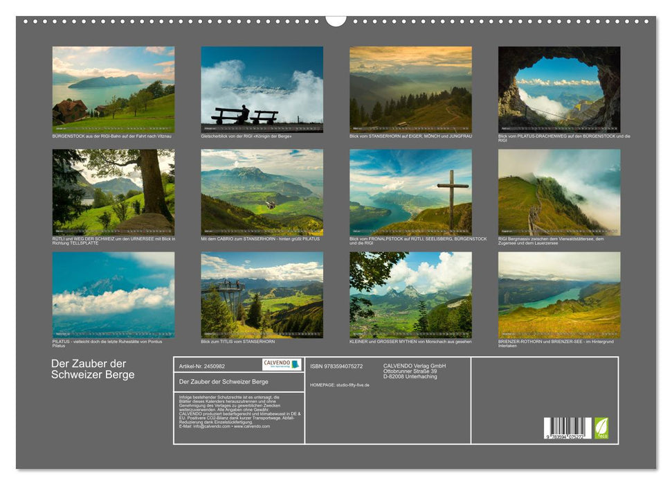 Der Zauber der Schweizer Berge (CALVENDO Wandkalender 2027)