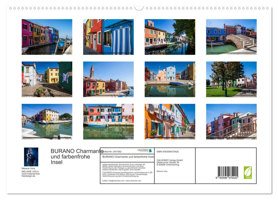 BURANO Charmante und farbenfrohe Insel (CALVENDO Premium Wandkalender 2027)
