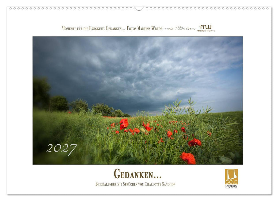 Gedanken... Bildkalender mit Sprüchen (CALVENDO Wandkalender 2027)
