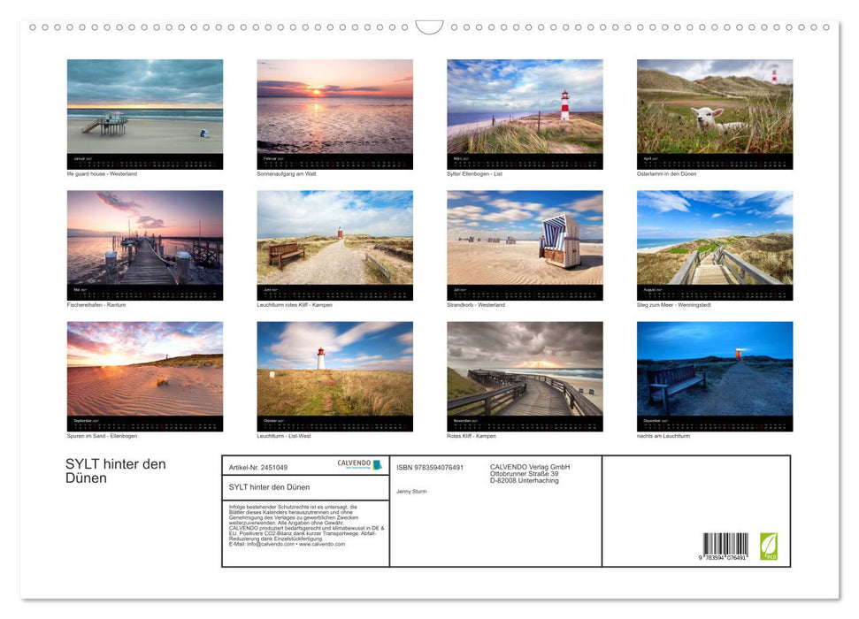 SYLT hinter den Dünen (CALVENDO Wandkalender 2027)