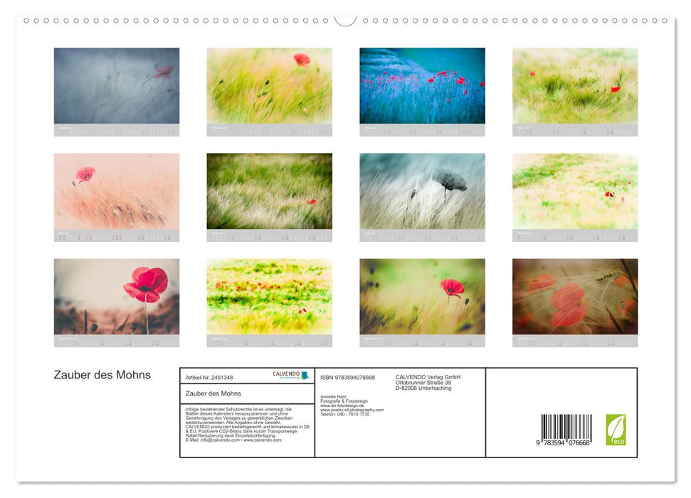 Zauber des Mohns (CALVENDO Premium Wandkalender 2027)