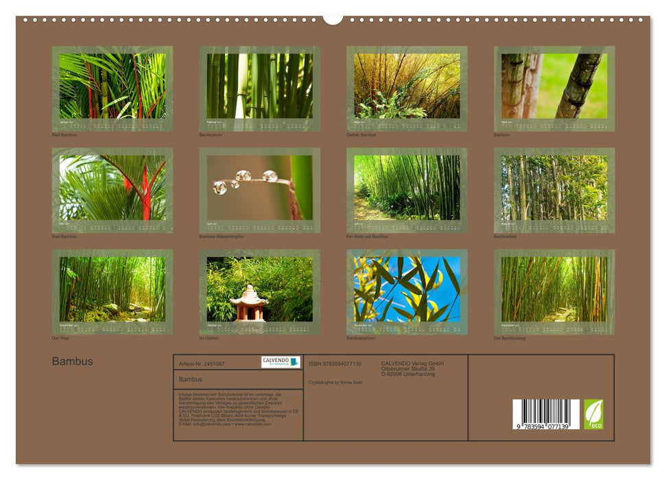 Bambus (CALVENDO Premium Wandkalender 2027)