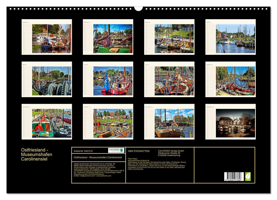 Ostfriesland - Museumshafen Carolinensiel (CALVENDO Wandkalender 2027)