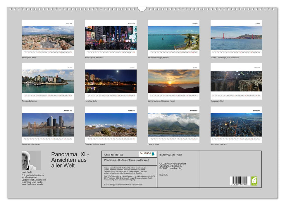 Panorama. XL-Ansichten aus aller Welt (CALVENDO Wandkalender 2027)