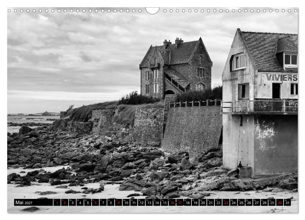 Bretagne in Schwarz und Weiß 2027 (CALVENDO Wandkalender 2027)
