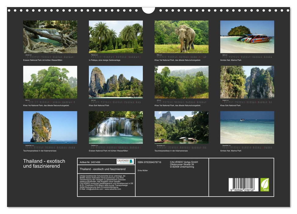 Thailand - exotisch und faszinierend (CALVENDO Wandkalender 2027)