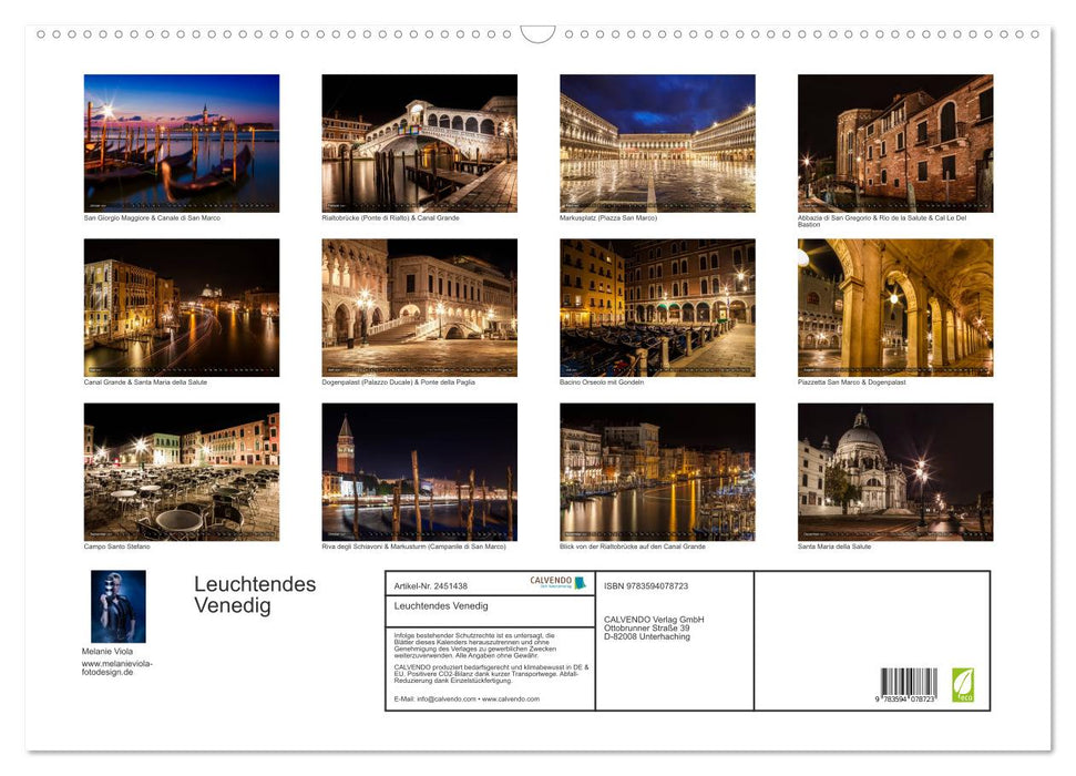 Leuchtendes Venedig (CALVENDO Wandkalender 2027)