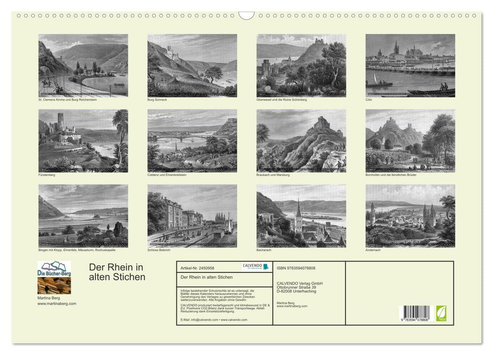 Der Rhein in alten Stichen (CALVENDO Wandkalender 2027)