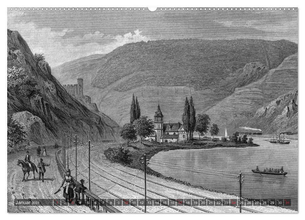 Der Rhein in alten Stichen (CALVENDO Wandkalender 2027)