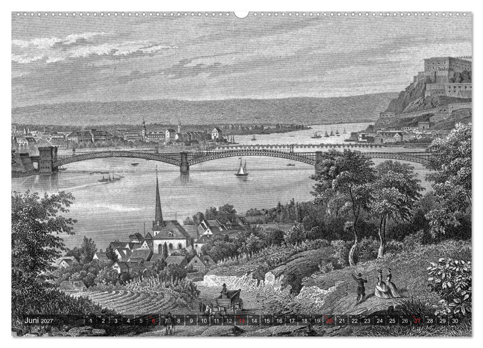Der Rhein in alten Stichen (CALVENDO Wandkalender 2027)