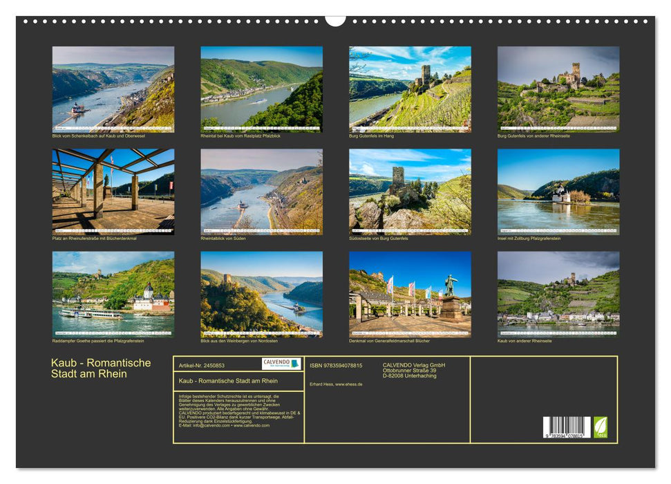 Kaub - Romantische Stadt am Rhein (CALVENDO Wandkalender 2027)