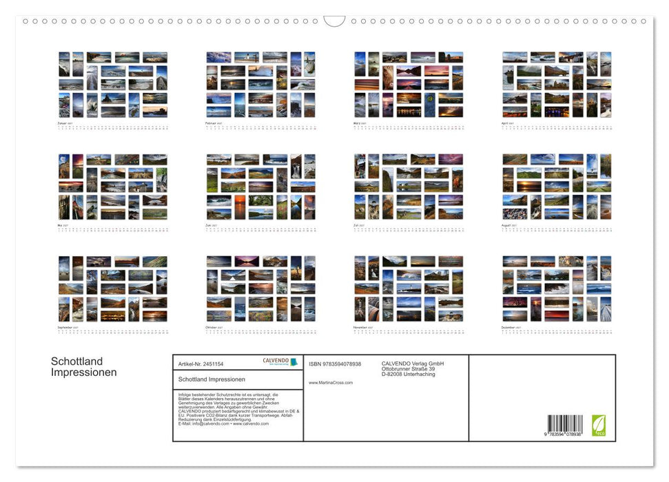 Schottland Impressionen (CALVENDO Wandkalender 2027)