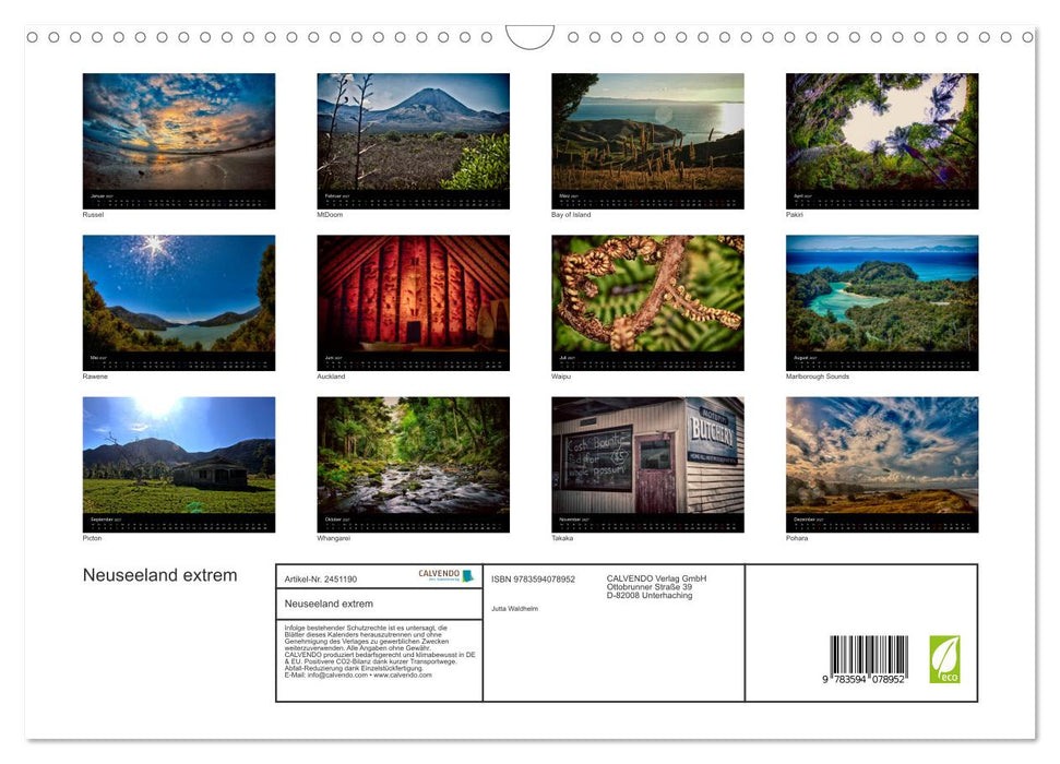 Neuseeland extrem (CALVENDO Wandkalender 2027)