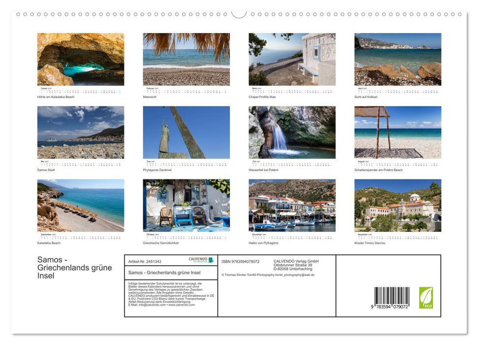 Samos - Griechenlands grüne Insel (CALVENDO Premium Wandkalender 2027)