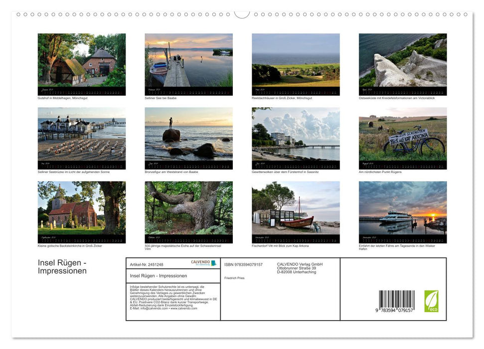 Insel Rügen - Impressionen (CALVENDO Premium Wandkalender 2027)