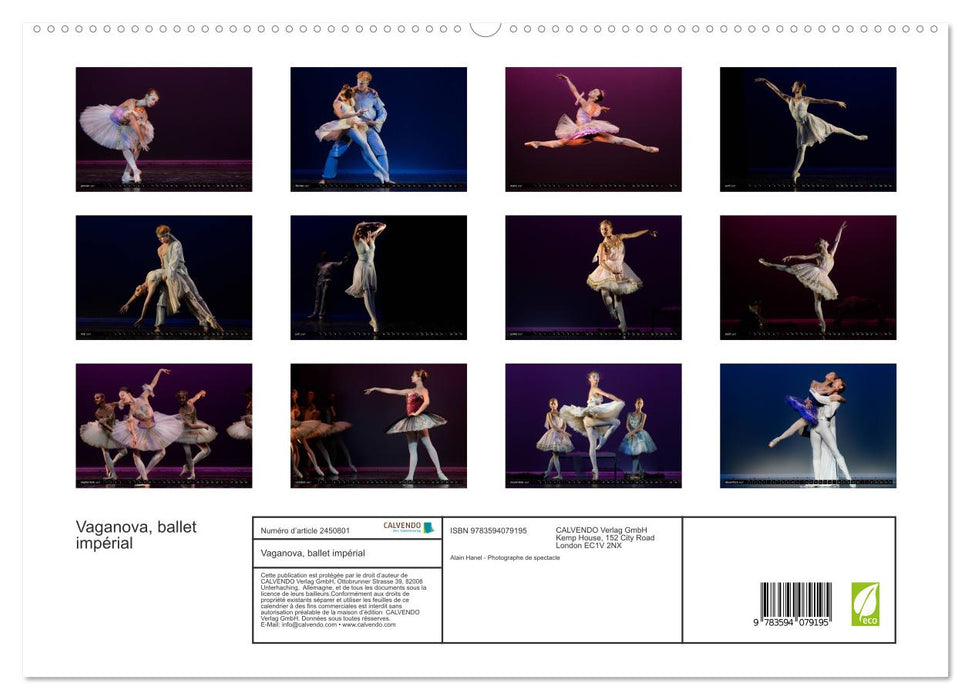 Vaganova, ballet impérial (CALVENDO Calendrier supérieur 2027)