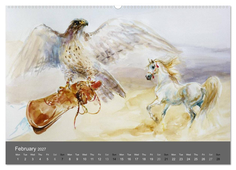 Horses in four seasons 2027 (CALVENDO Premium-Calendar 2027)