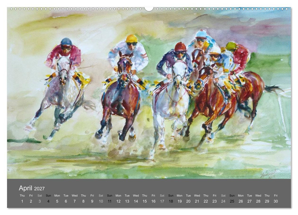 Horses in four seasons 2027 (CALVENDO Premium-Calendar 2027)