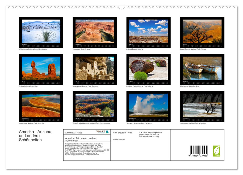 Amerika - Arizona und andere Schönheiten (CALVENDO Premium Wandkalender 2027)