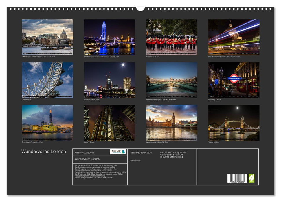 Wundervolles London (CALVENDO Wandkalender 2027)