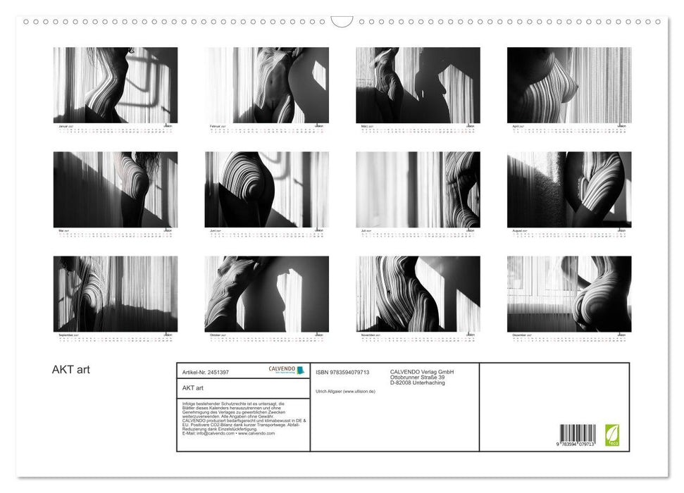 AKT art (CALVENDO Wandkalender 2027)