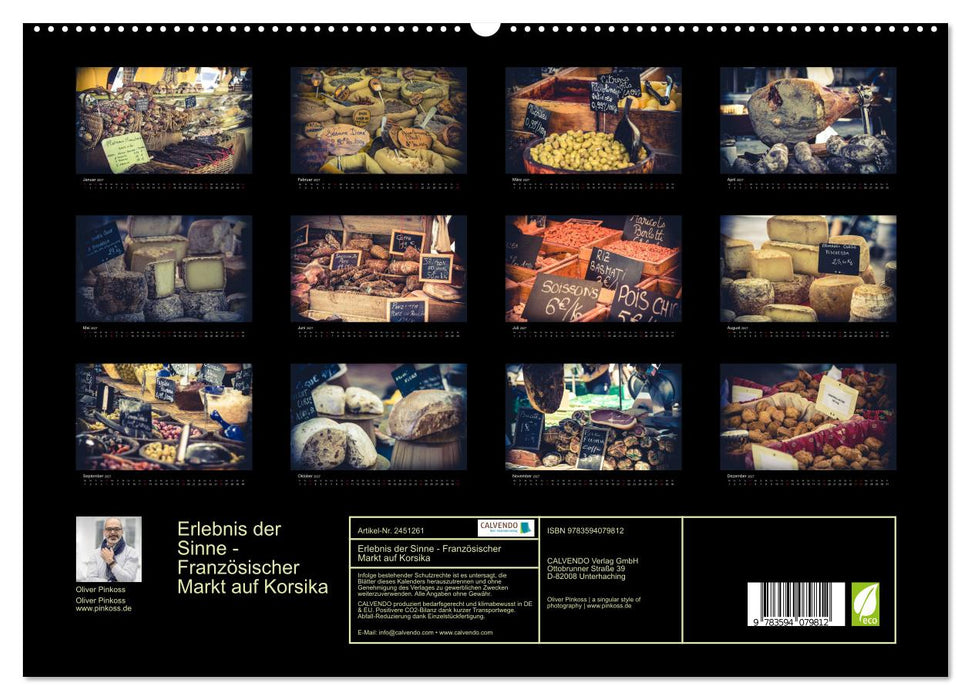 Erlebnis der Sinne - Französischer Markt auf Korsika (CALVENDO Premium Wandkalender 2027)