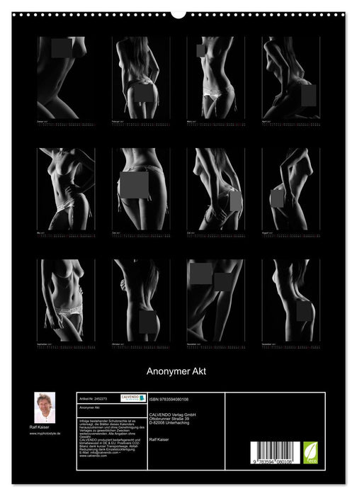 Anonymer Akt (CALVENDO Premium Wandkalender 2027)