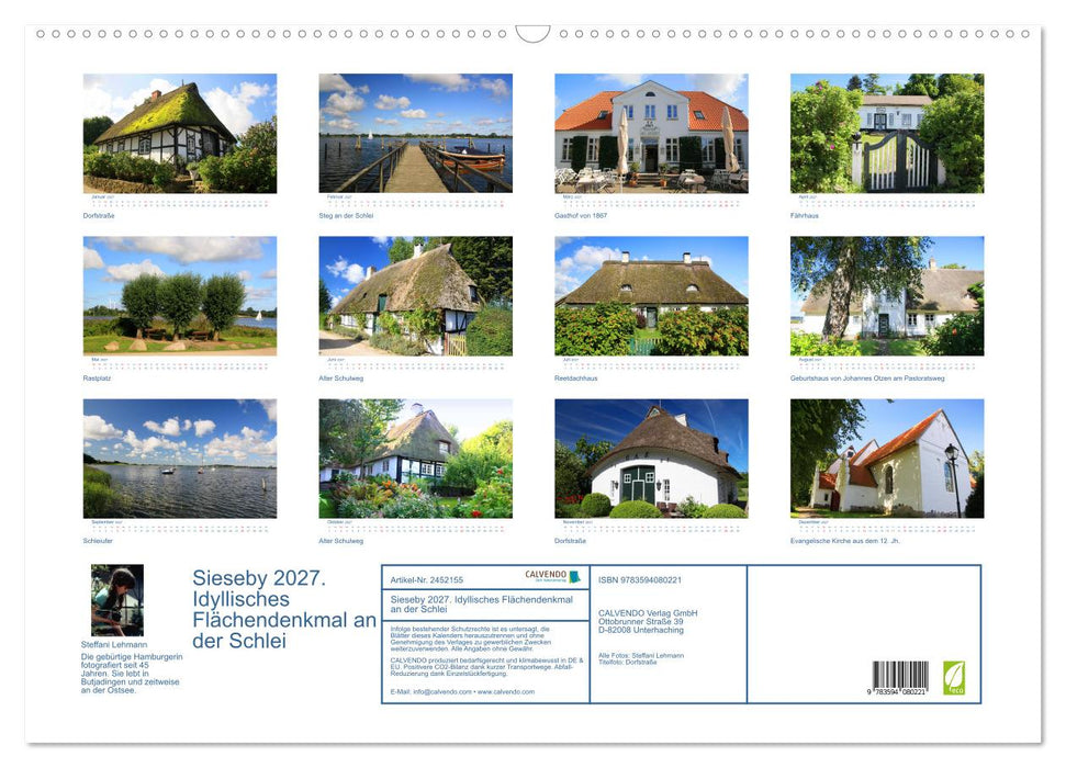 Sieseby 2027. Idyllisches Flächendenkmal an der Schlei (CALVENDO Wandkalender 2027)
