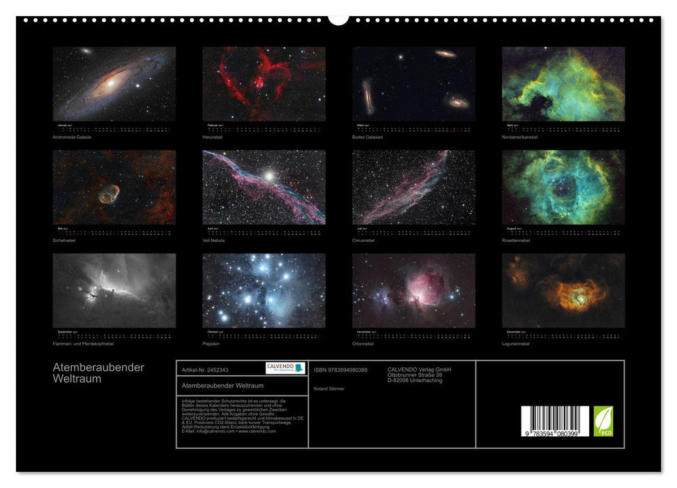 Atemberaubender Weltraum (CALVENDO Premium Wandkalender 2027)