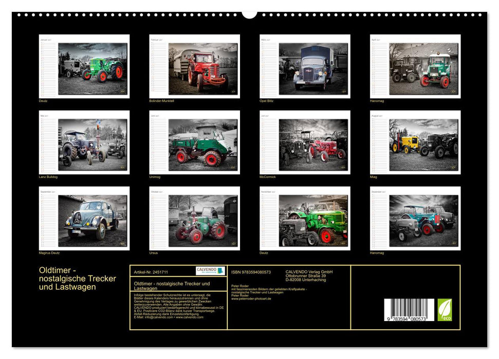 Oldtimer - nostalgische Trecker und Lastwagen (CALVENDO Premium Wandkalender 2027)