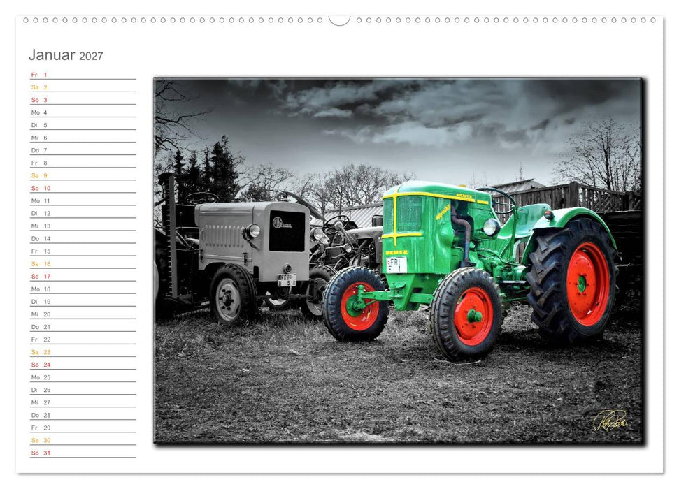 Oldtimer - nostalgische Trecker und Lastwagen (CALVENDO Premium Wandkalender 2027)