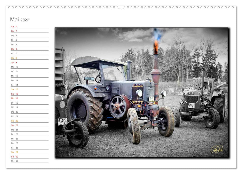 Oldtimer - nostalgische Trecker und Lastwagen (CALVENDO Premium Wandkalender 2027)