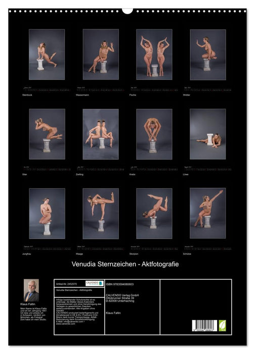 Venudia Sternzeichen - Aktfotografie (CALVENDO Wandkalender 2027)